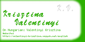 krisztina valentinyi business card